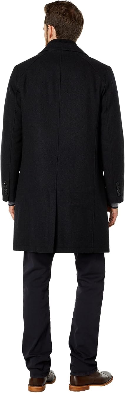 Cole Haan Men's Classic Wool Long Twill Coat